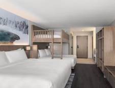 1 King Bed with Queen/ Full Bunk Bed