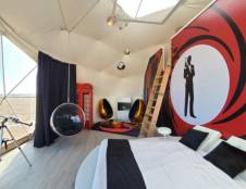 Family "British Secret Agent" Themed Sky Dome - 2 Queens & 1 Twin