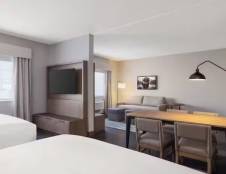 2 Queen Bed with Queen/ Full Bunk and Full Sb