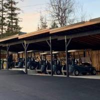 Private golf cart parking
