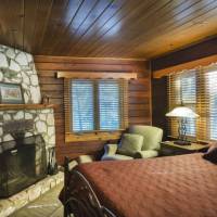 Bedroom 1 with King Bed and Fireplace