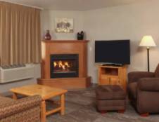 1 King Suite with Fireplace & Balcony