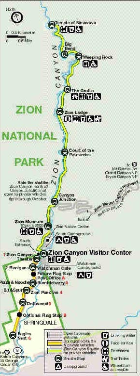 Zion Canyon Shuttle Map Zion Shuttle | Zion National Park | Us Park Lodging