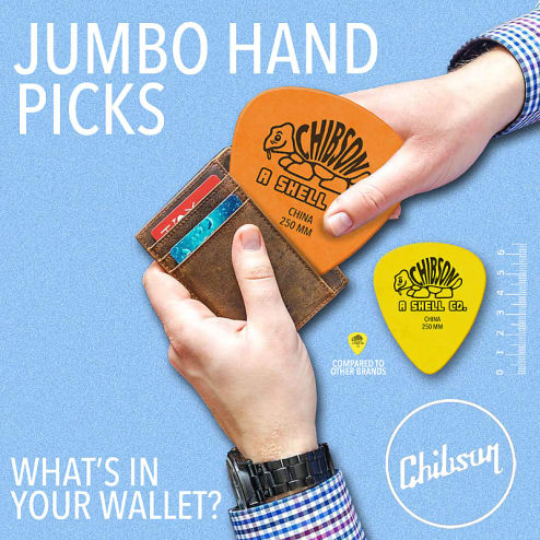 chibson jumbo guitar pick What’s The Best Guitar Pick? Rock Stock Pedals blog