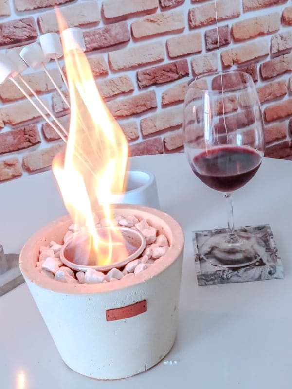 Lareira ecológica de mesa