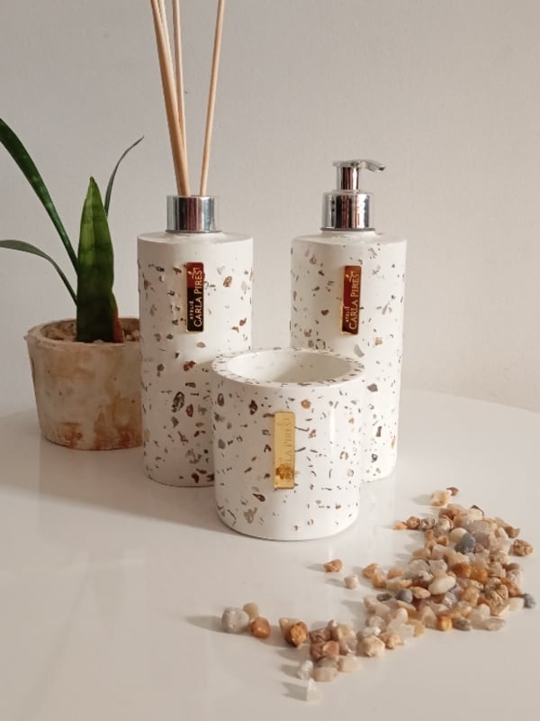 Kit lavabo -  pedriscos de rio
