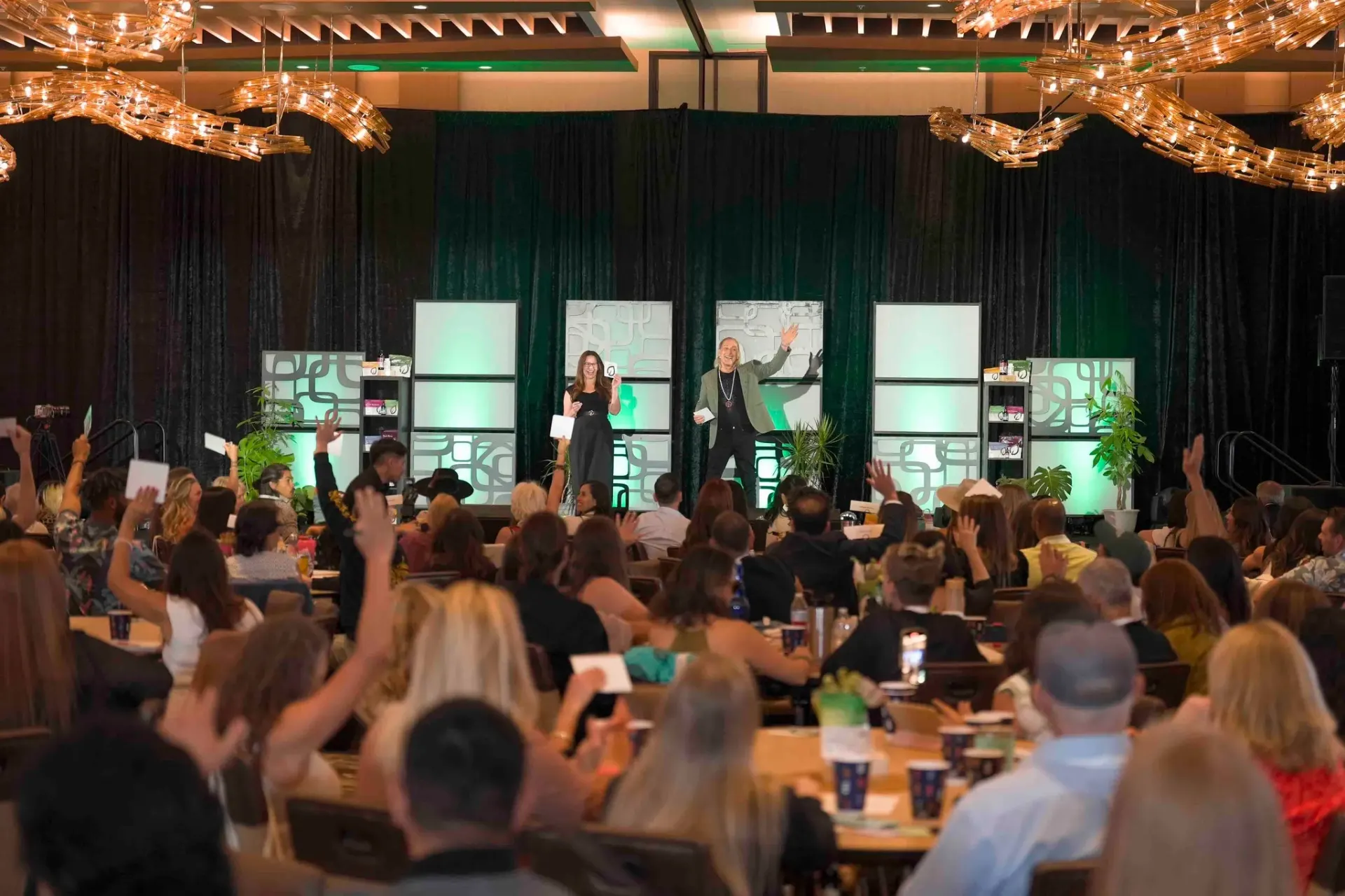 Corporate outdoor keynote with LED wall and staging