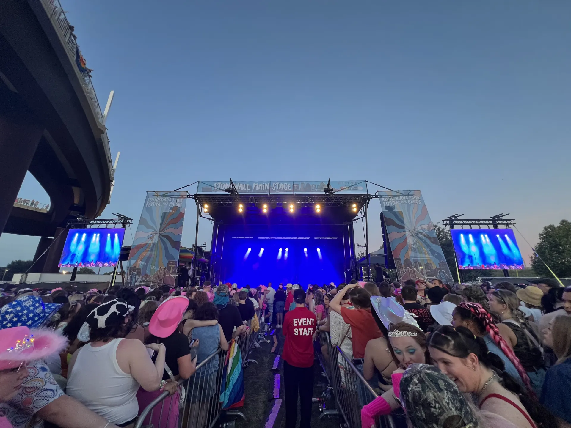 Full outdoor concert production at Kentuckiana Pride