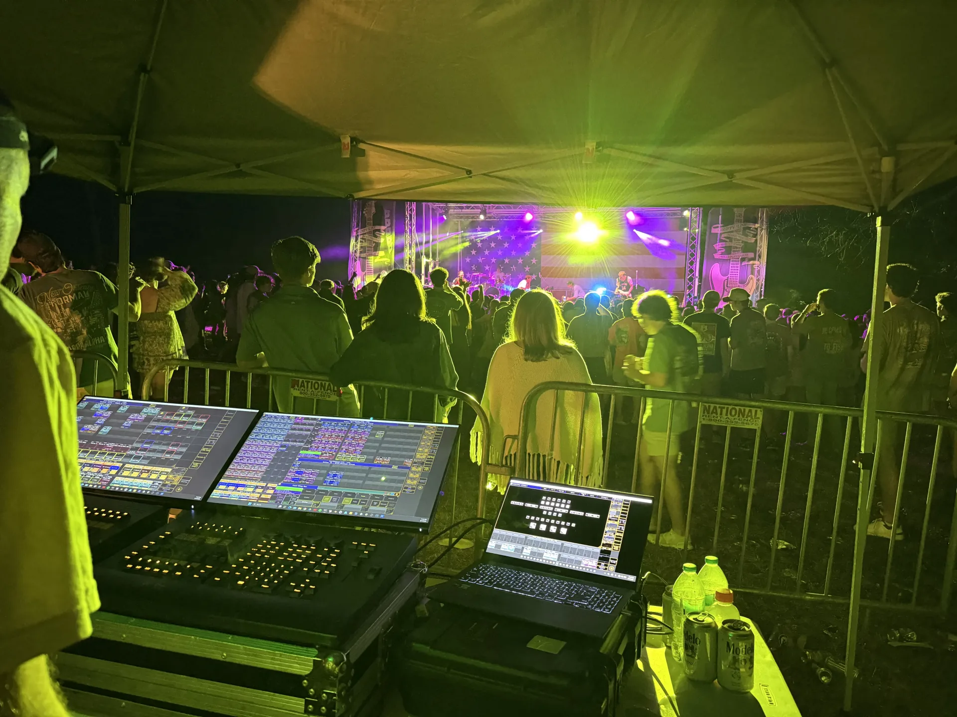 Rocket Productions lighting crew on site