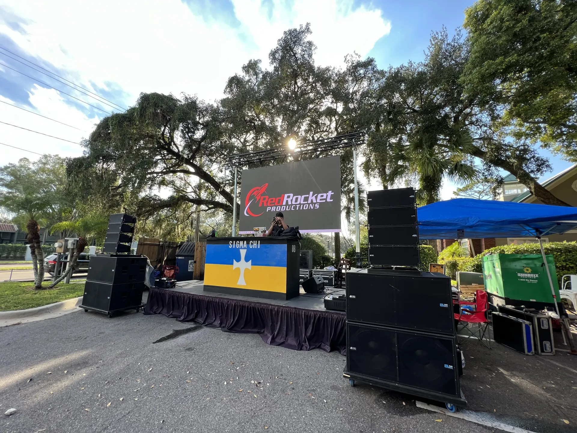 Greek life formal event with professional production