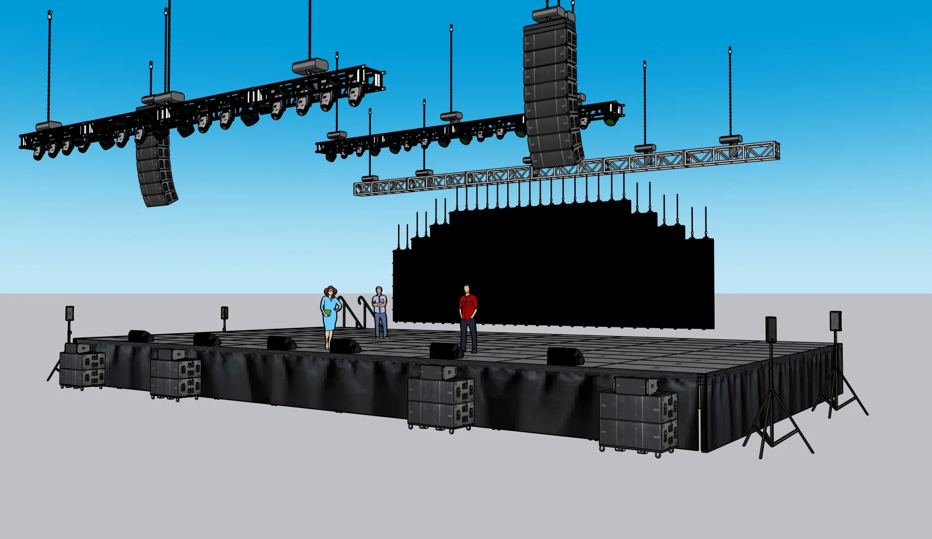 Aflac stage design rendering