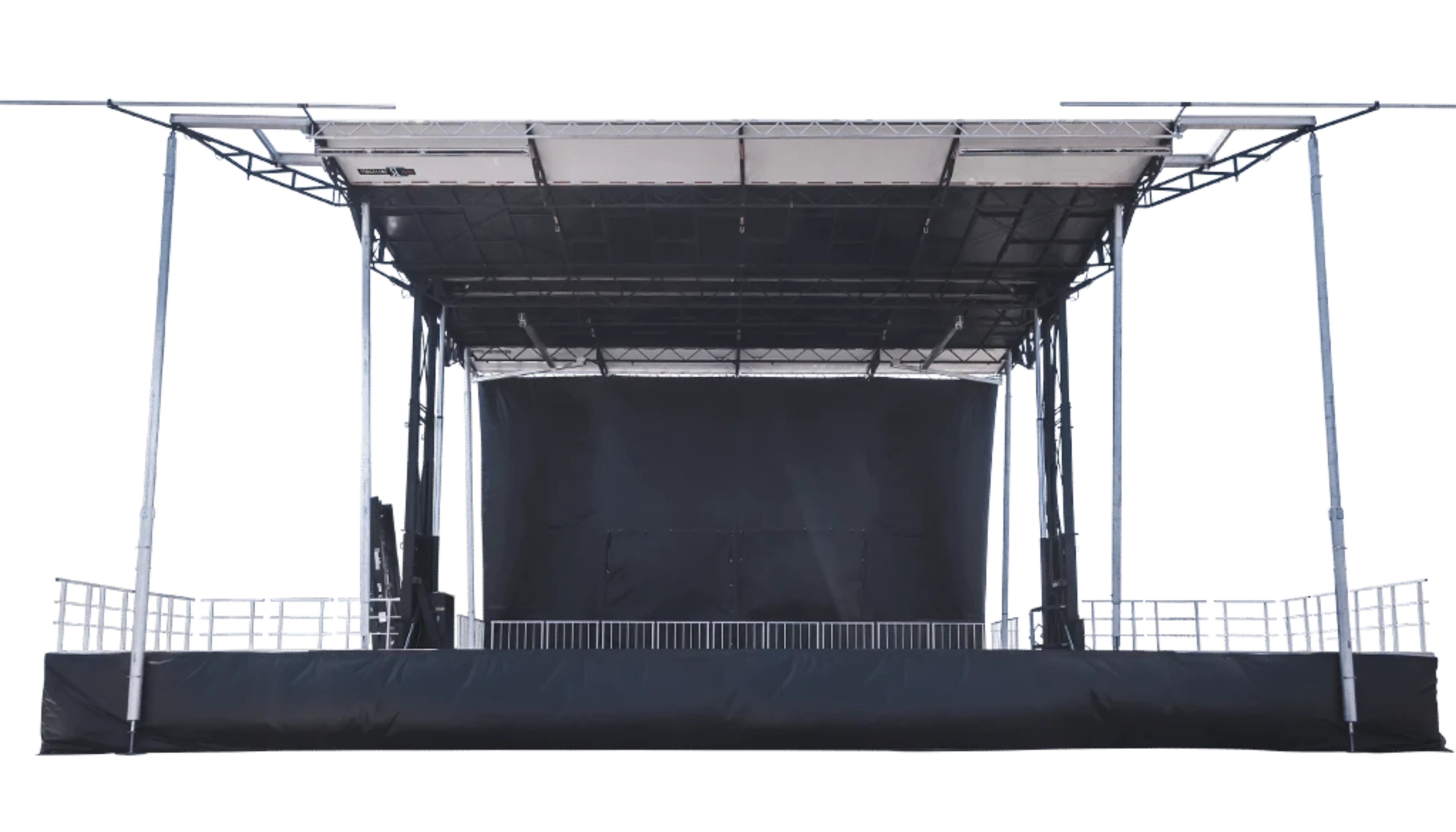 Stageline SL320 mobile stage — 40' x 40' largest mobile stage with 26,000 lb roof capacity