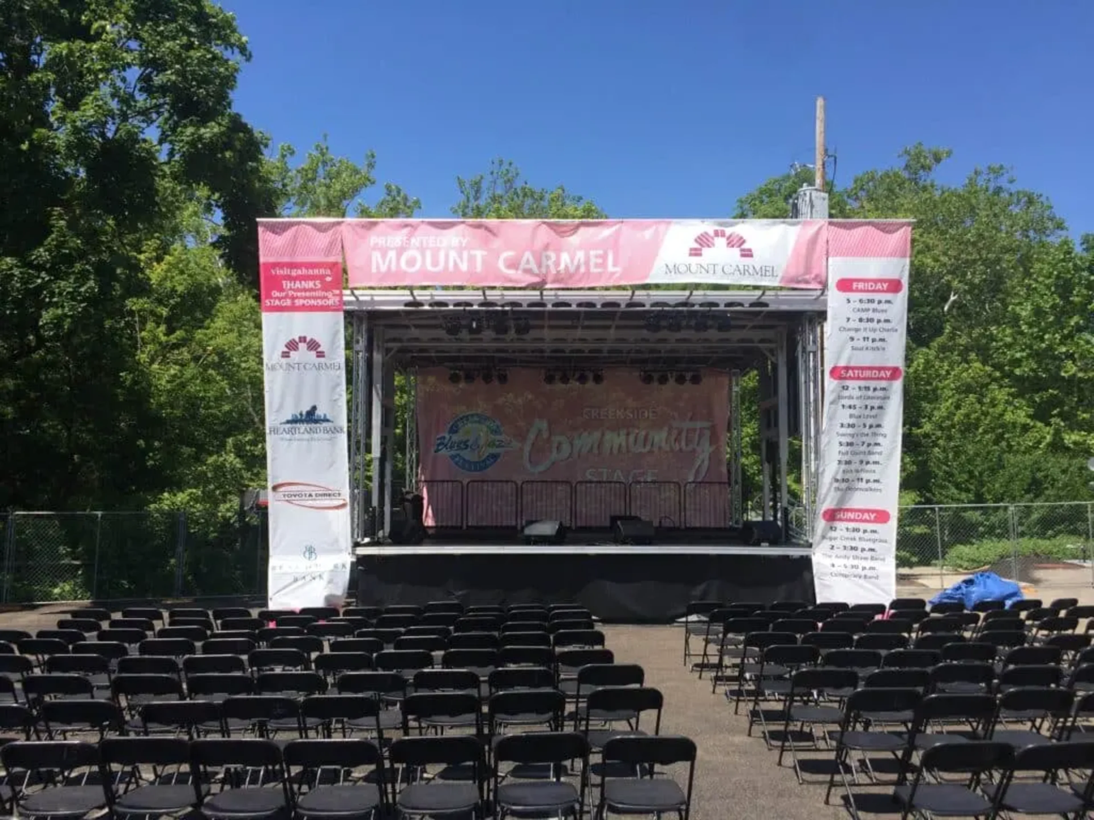 APEX 2420 mobile stage at outdoor event