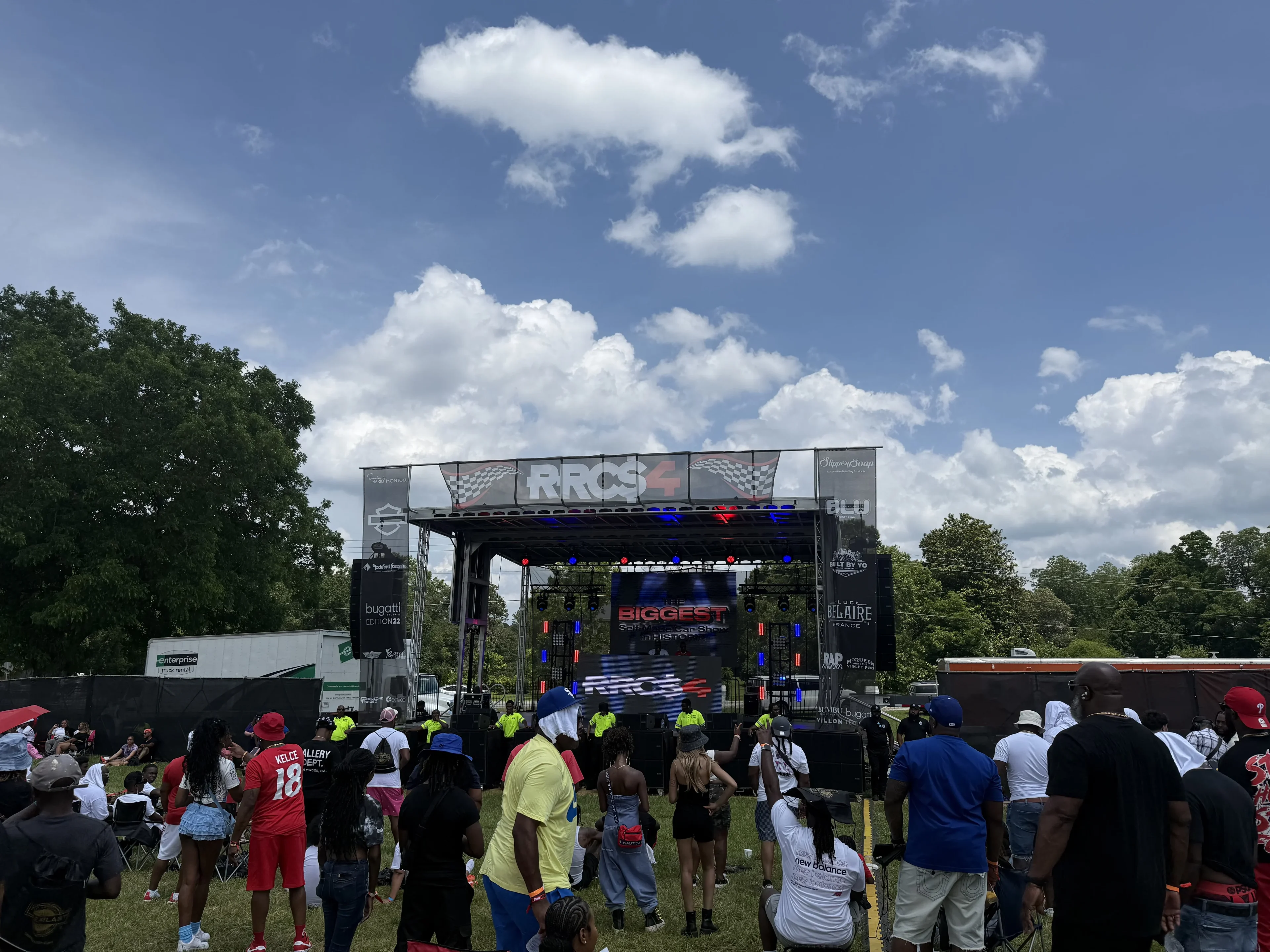 Rick Ross Car Show crowd with full stage production