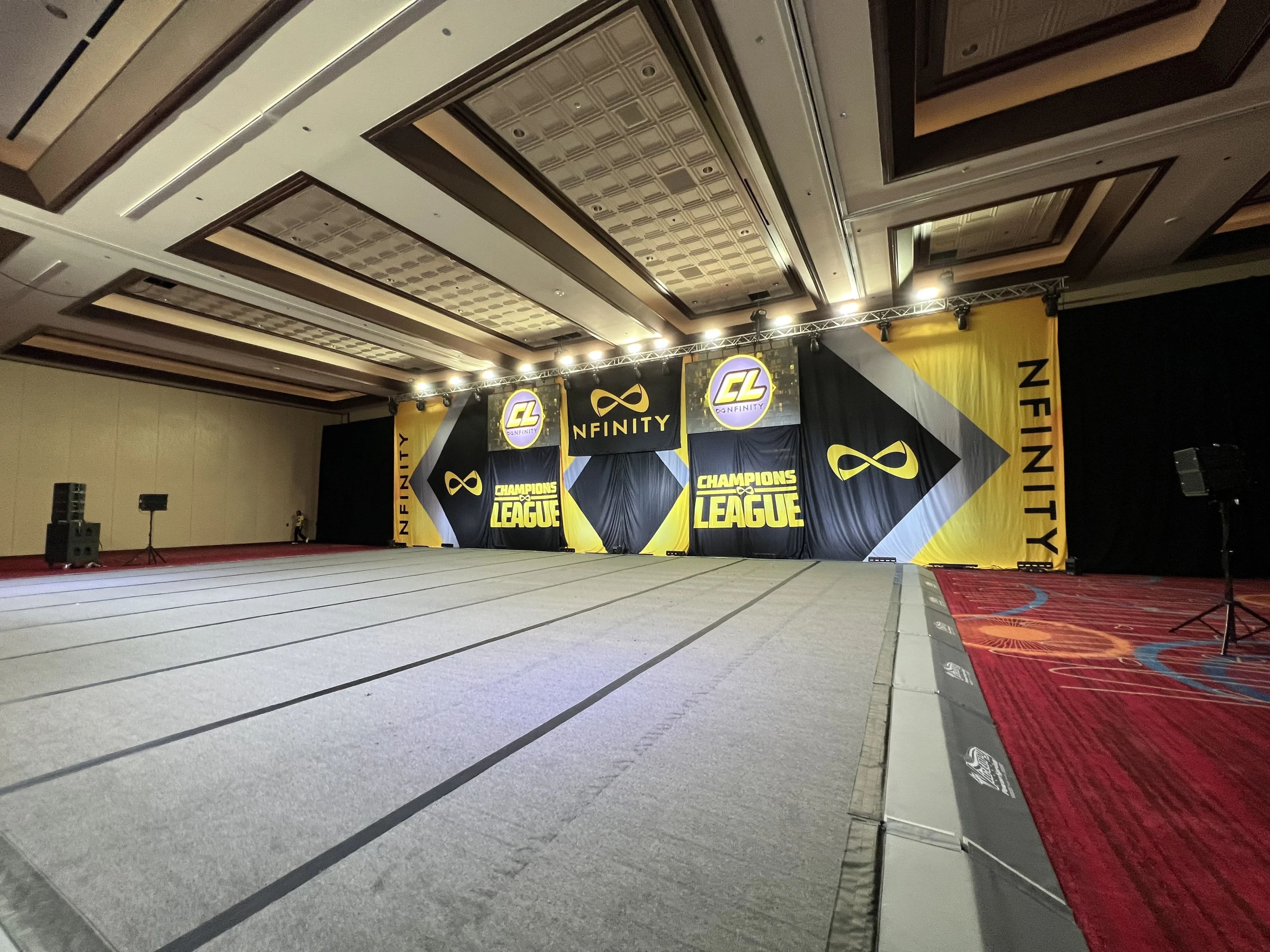 NFinity cheer tour arena setup