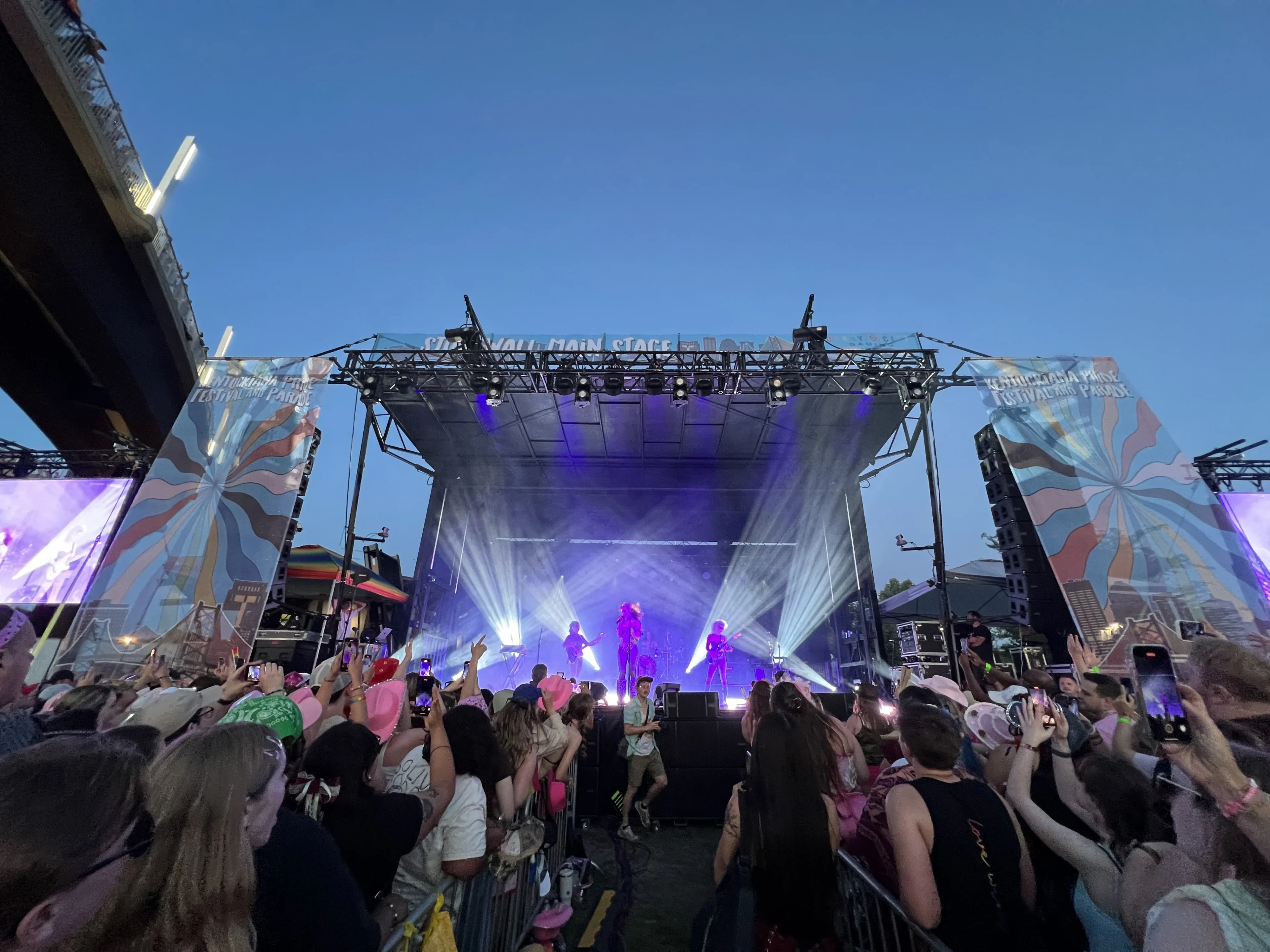 Kentuckiana Pride SL260 stage with moving-head lighting