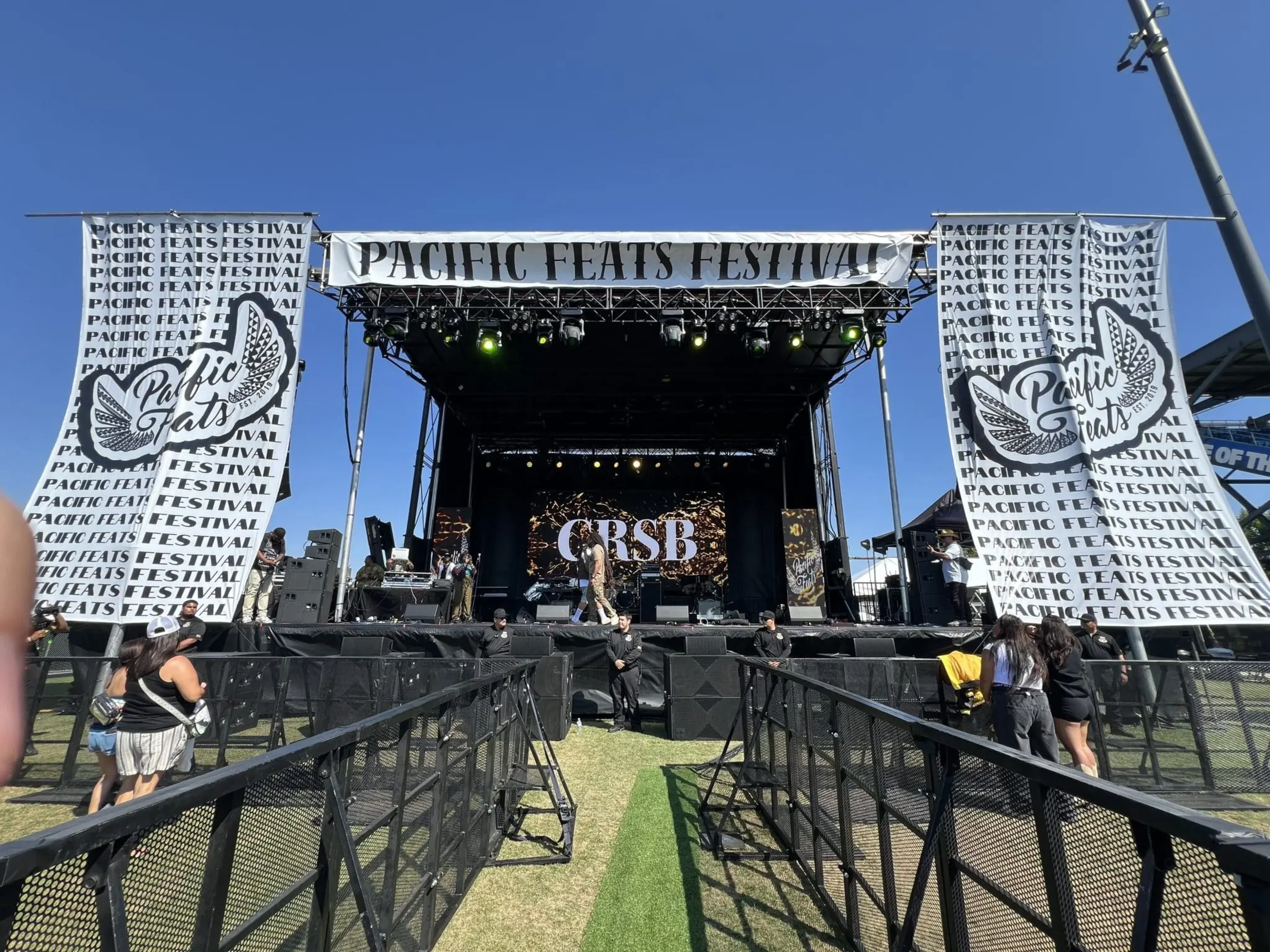 Pacific Feats Festival front view with full SL320 stage production