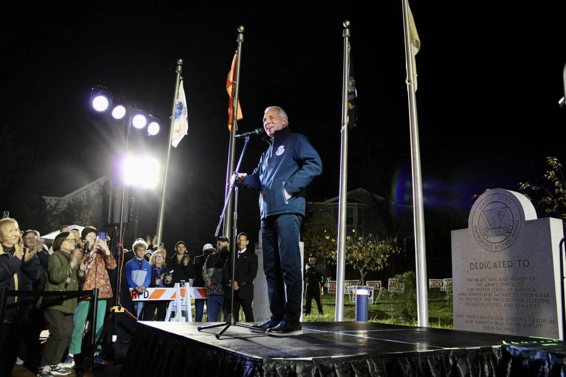 Campaign rally with professional staging and production