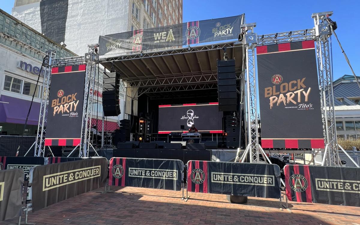 Atlanta United block party stage activation