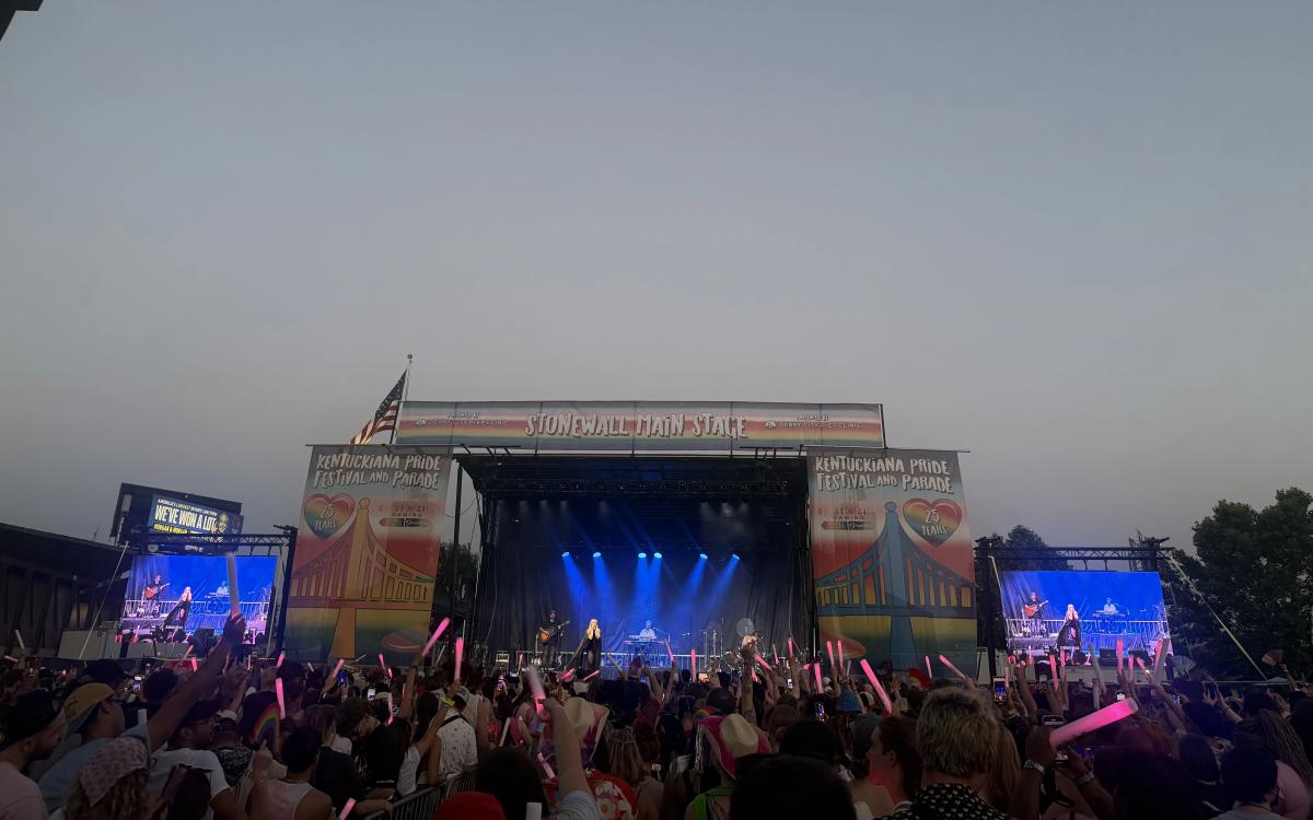 Kentuckiana Pride outdoor festival stage