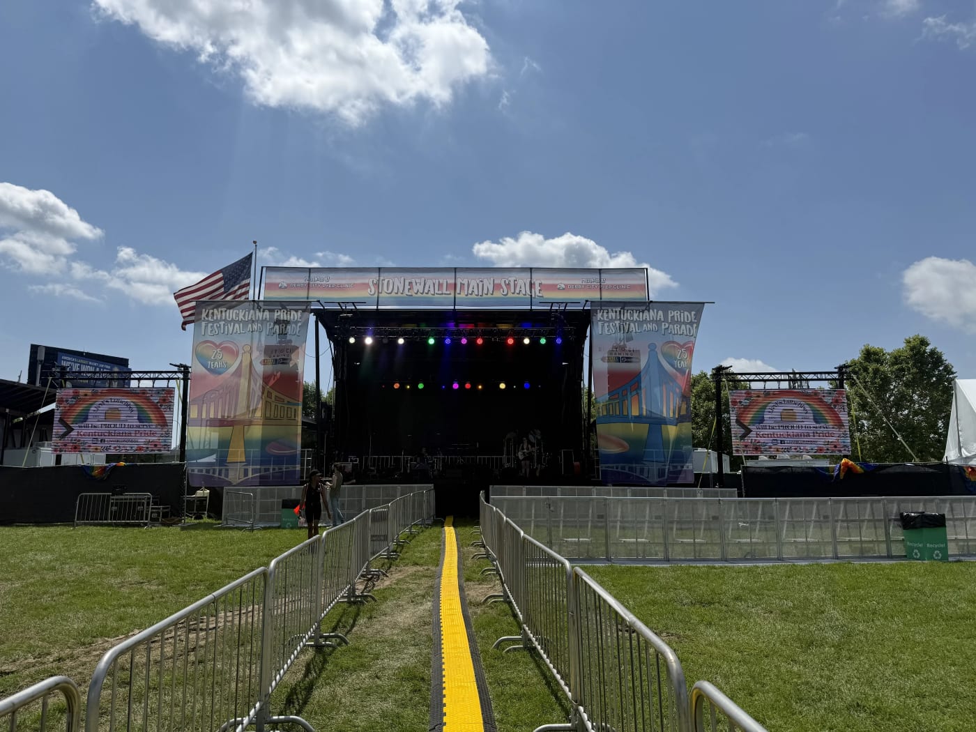 Kentuckiana Pride Festival with SL260 stage, audio, lighting, and LED video walls