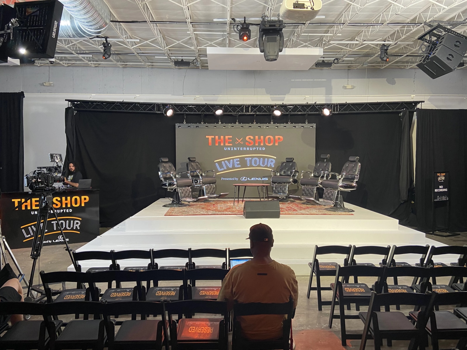 LED video wall and stage lighting in an Atlanta conference hall