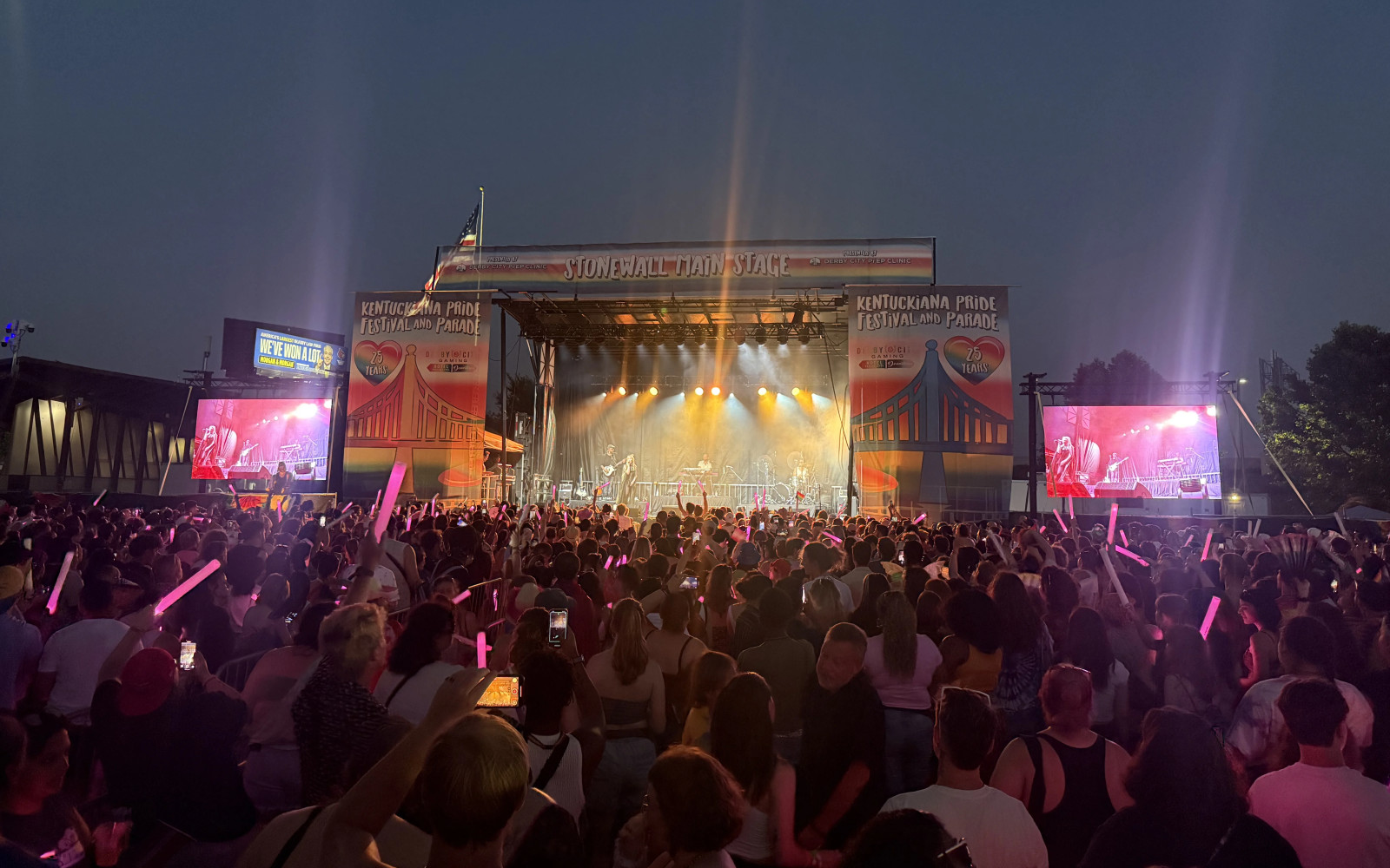 SL260 mobile stage with IMAG LED wall at live event