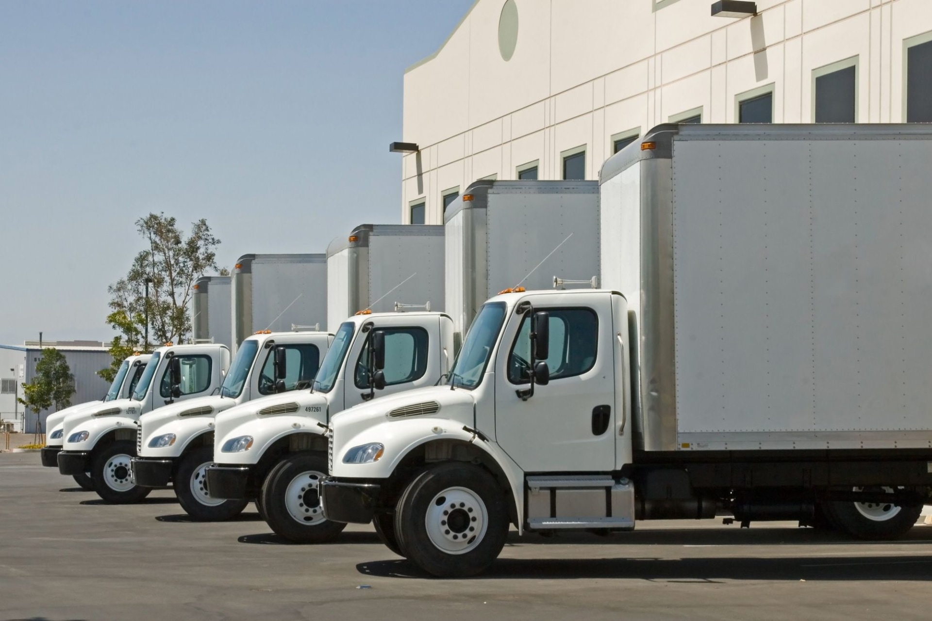 Palletized material staged for a scheduled delivery at a Tampa Bay construction site