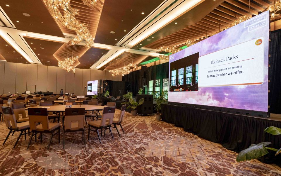 Leadership summit with full staging and AV production