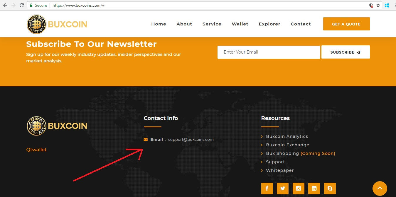Buxcoin no Contact Info