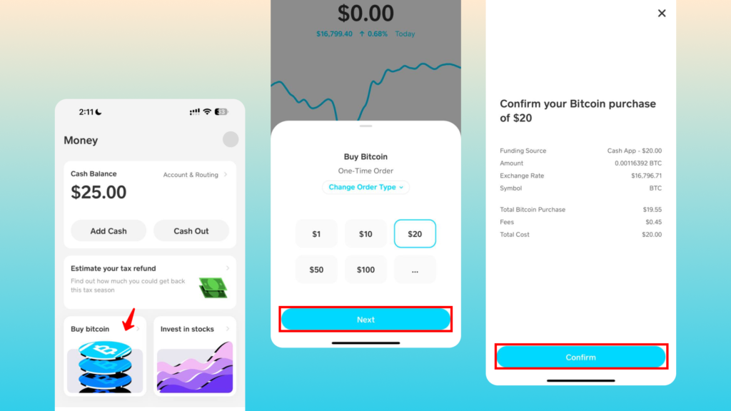 Buy Bitcoin on Cash App