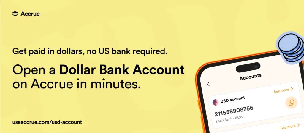 Open a USD Bank Account with Accrue
