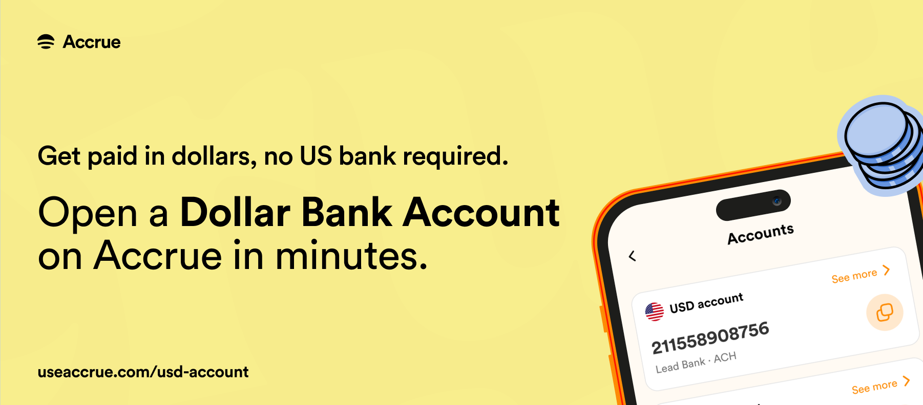 Create Your Dollar Bank Account with Accrue 