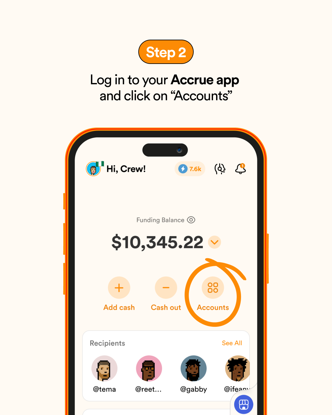 How to create a Dollar Bank on Accrue