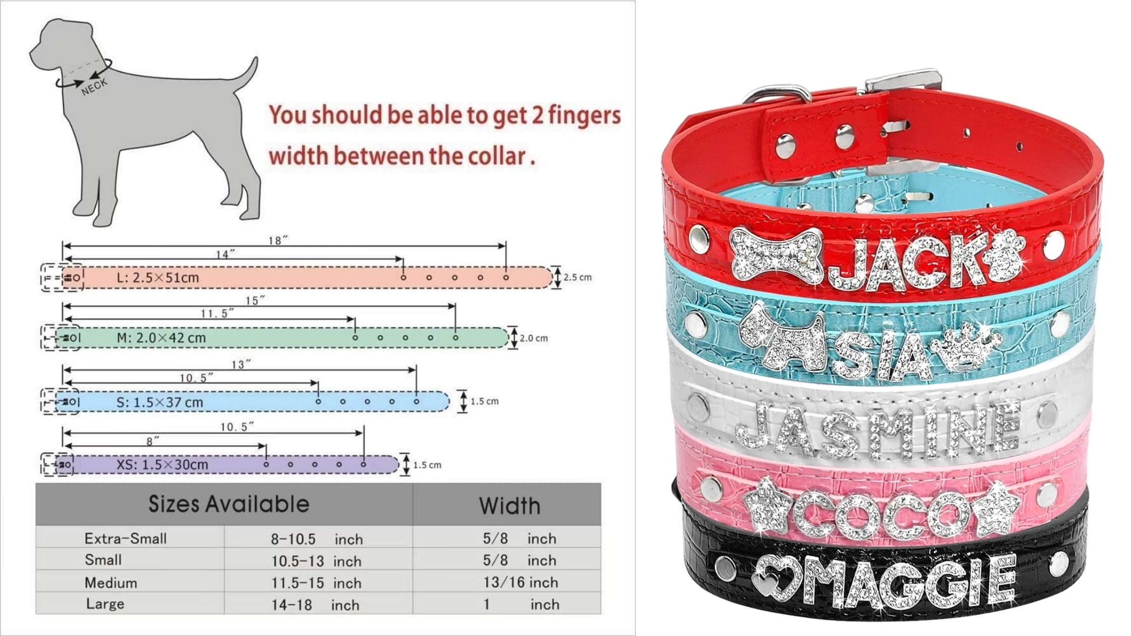 Dog Collar Size Chart