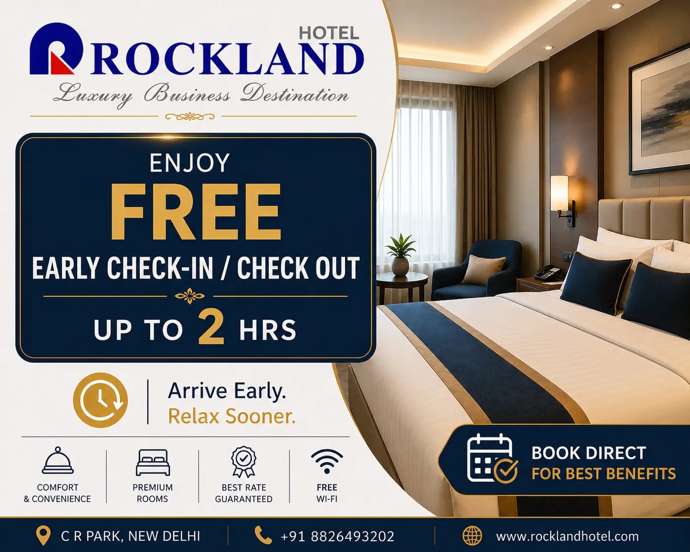 Free Early Check-In & Late Check-Out – Exclusive Direct Booking Offer