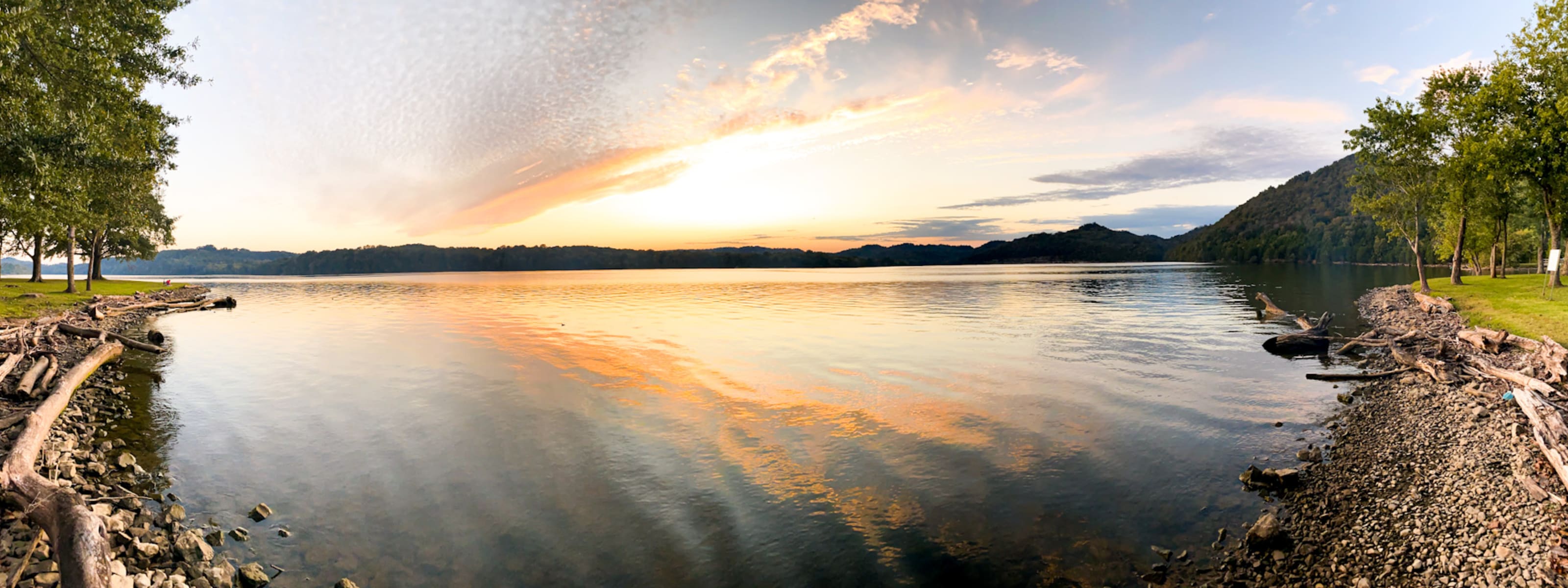 Sunset Over the Lake