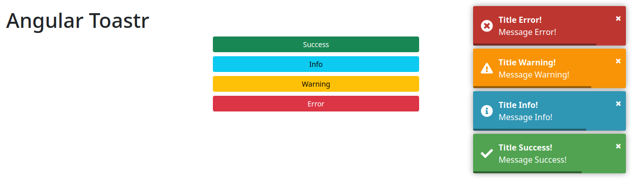 Angular Toastr