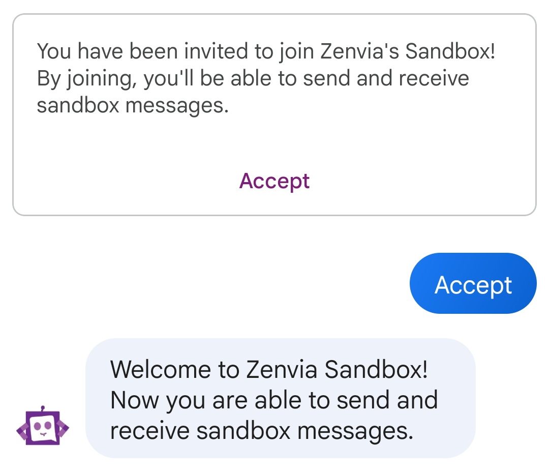 RCS - Welcome message