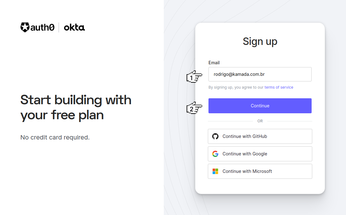 Auth0 - Sign up