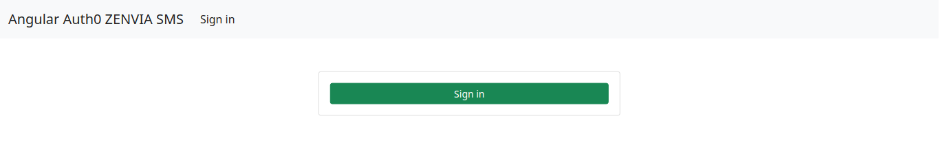 Angular Auth0 ZENVIA SMS