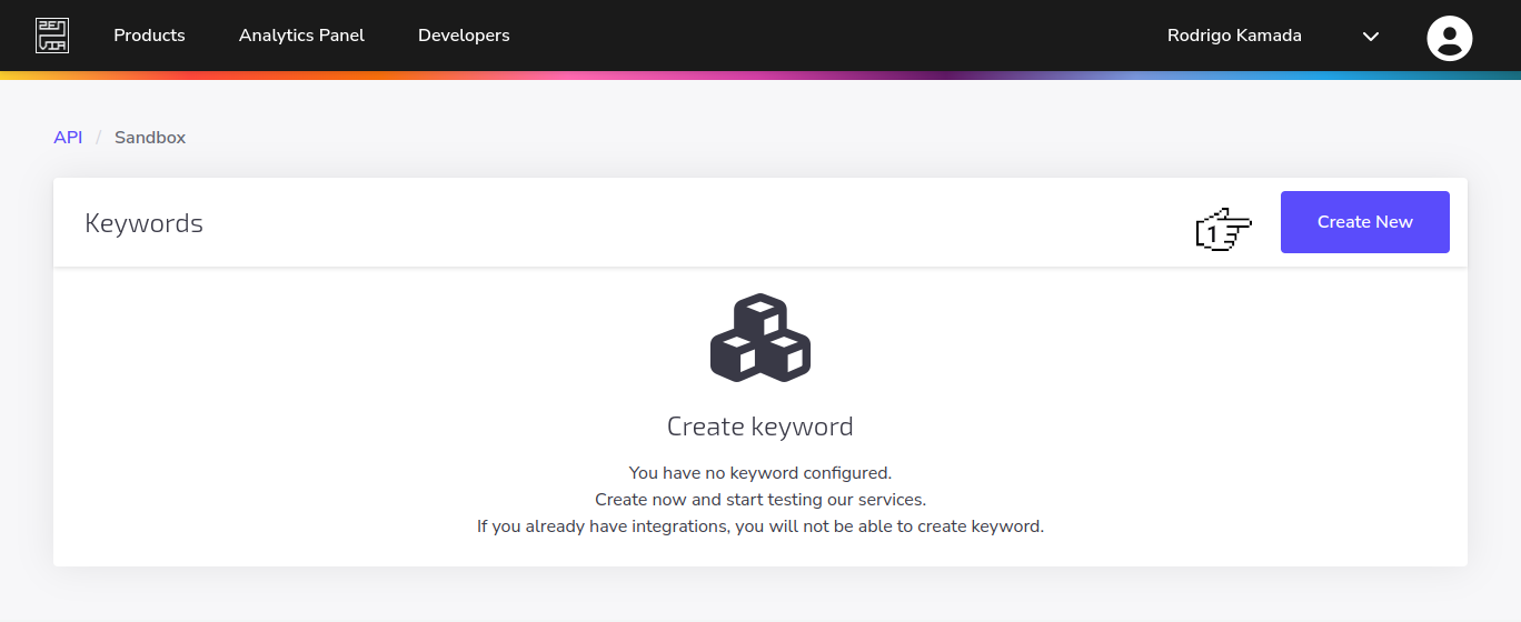 Zenvia - Sandbox - Keyworks