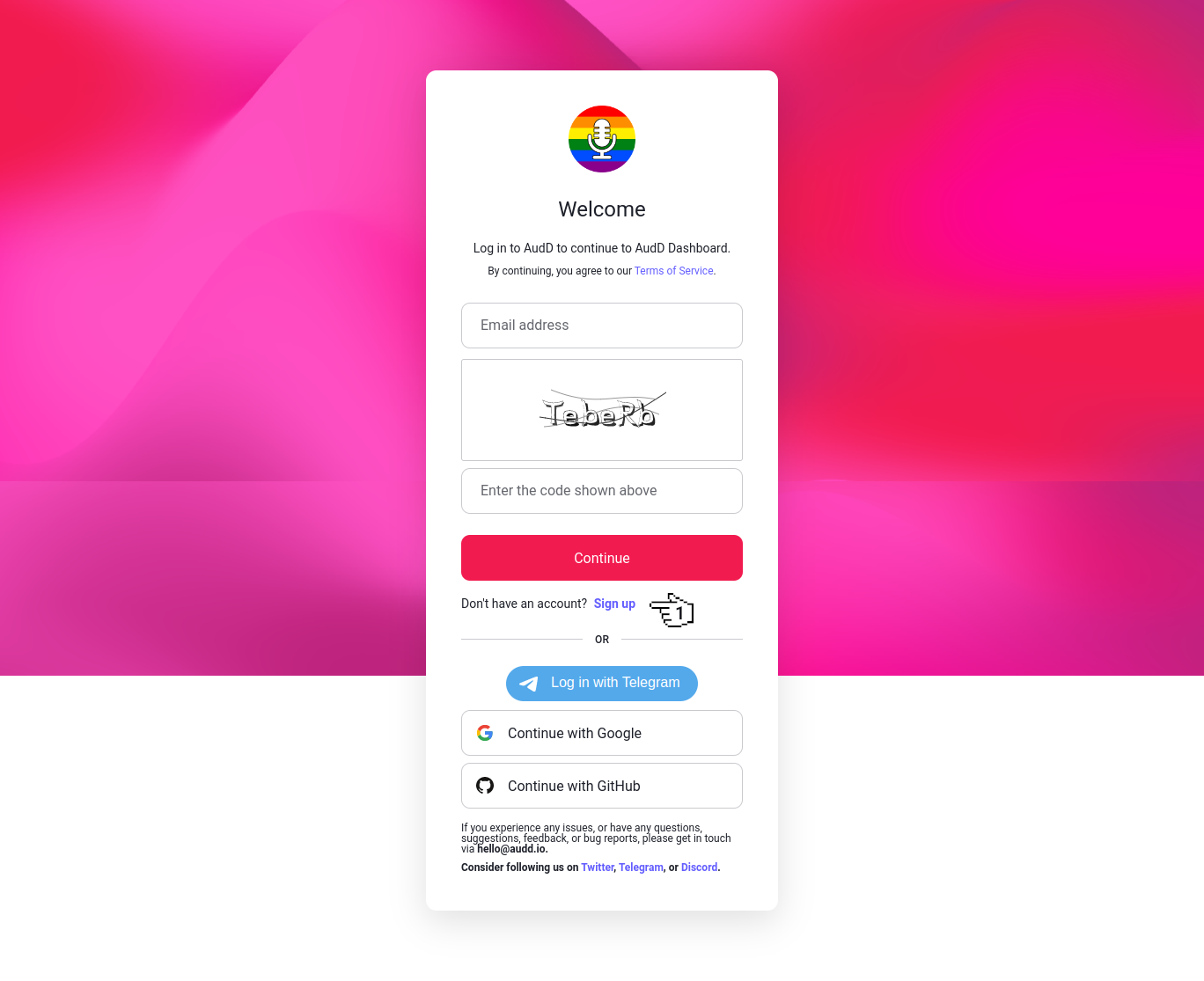 AudD - Welcome