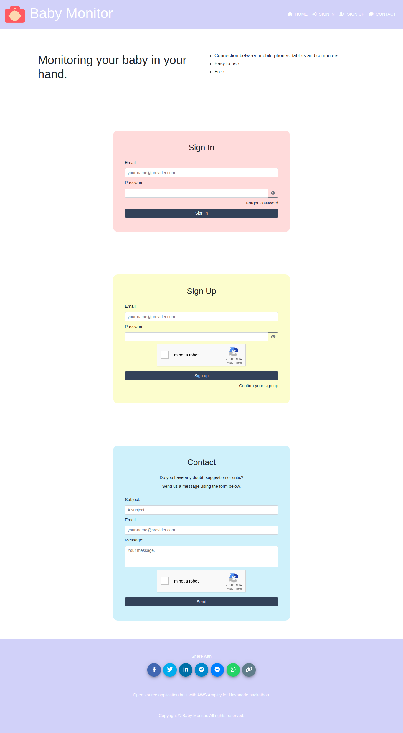 Baby Monitor - Computer browser