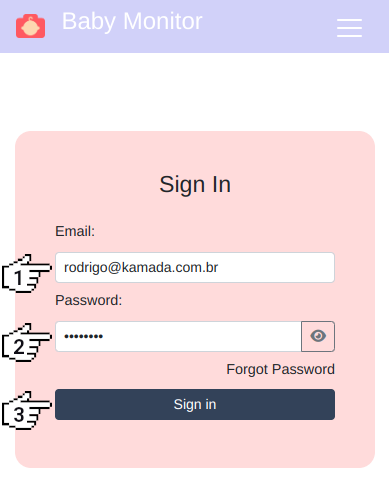 Baby Monitor - Sign in