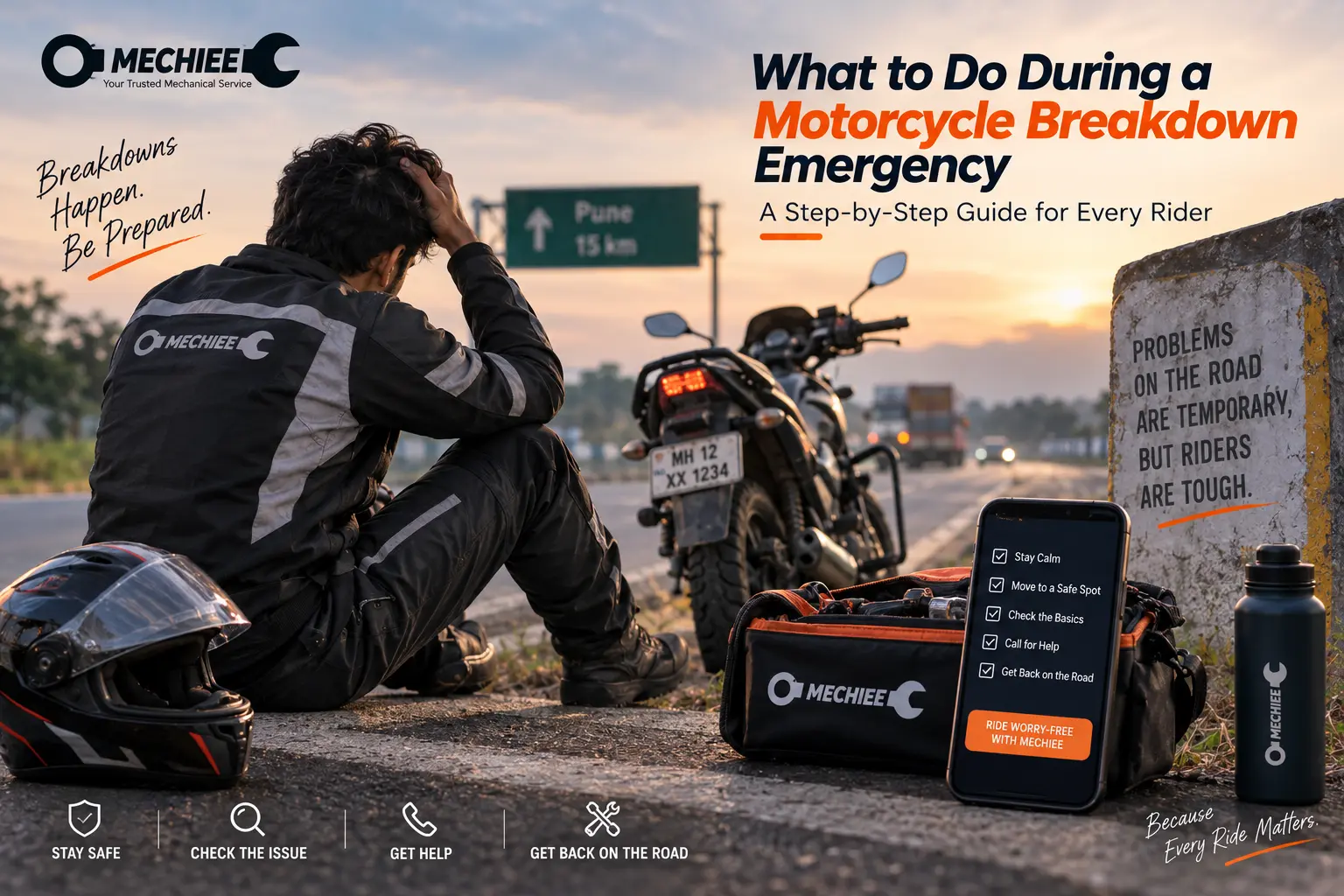 What to Do During a Motorcycle Breakdown Emergency