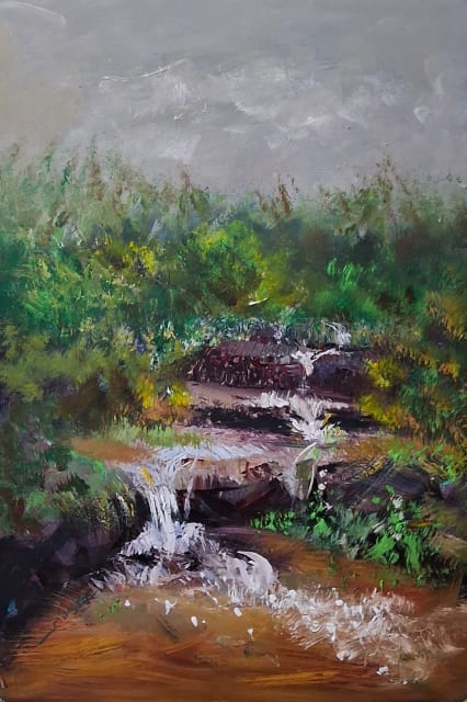 Whispers of waterfall by Munja Narwade