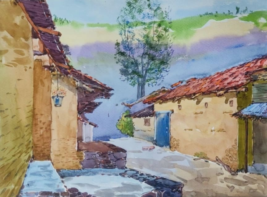 Village in Sahyadri by Vijaykumar Dhumal