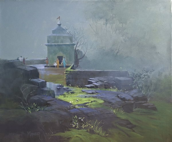 way to temple by Madhuri Patankar