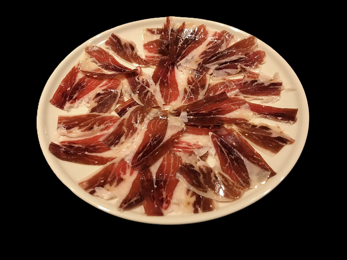 Raw Jamón ibérico de bellota — Pork Leg cut